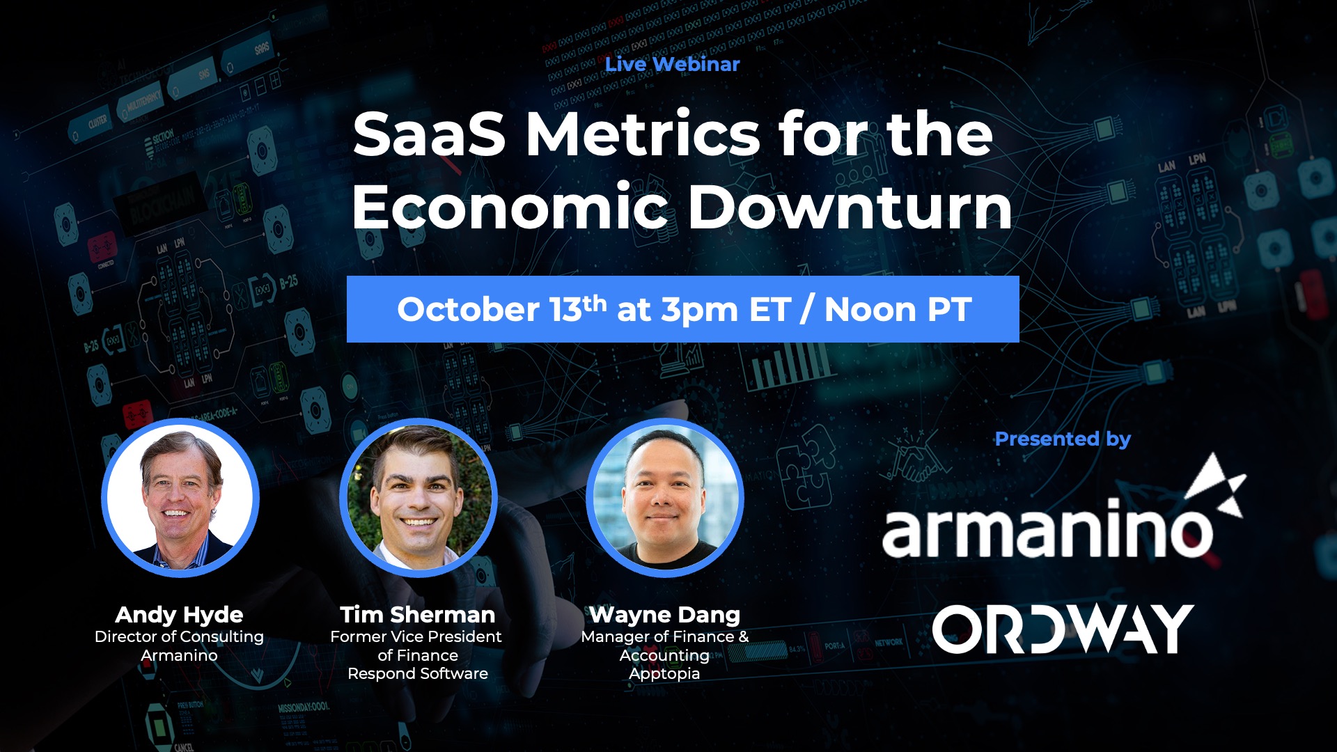 webinar promotion SaaS Metrics for the Economic Downturn