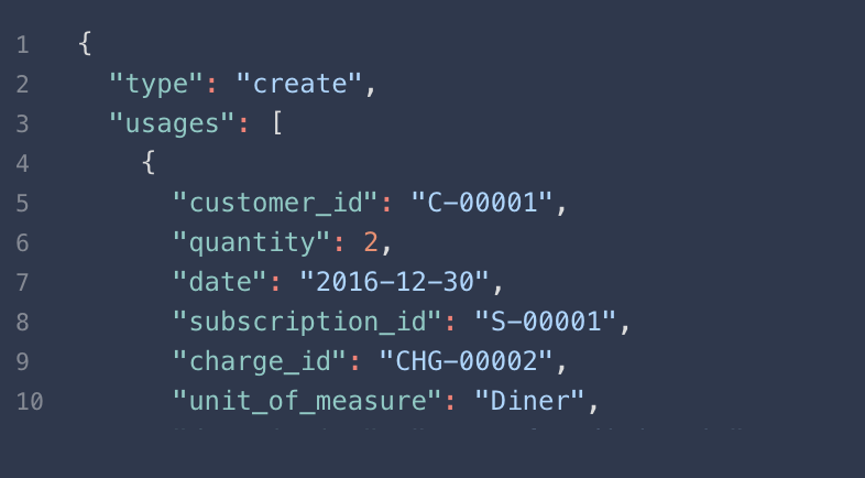 Ordway API sample code shown on black background