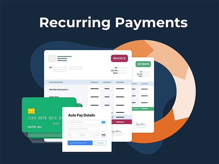 Screenshot of Ordway's recurring payments software