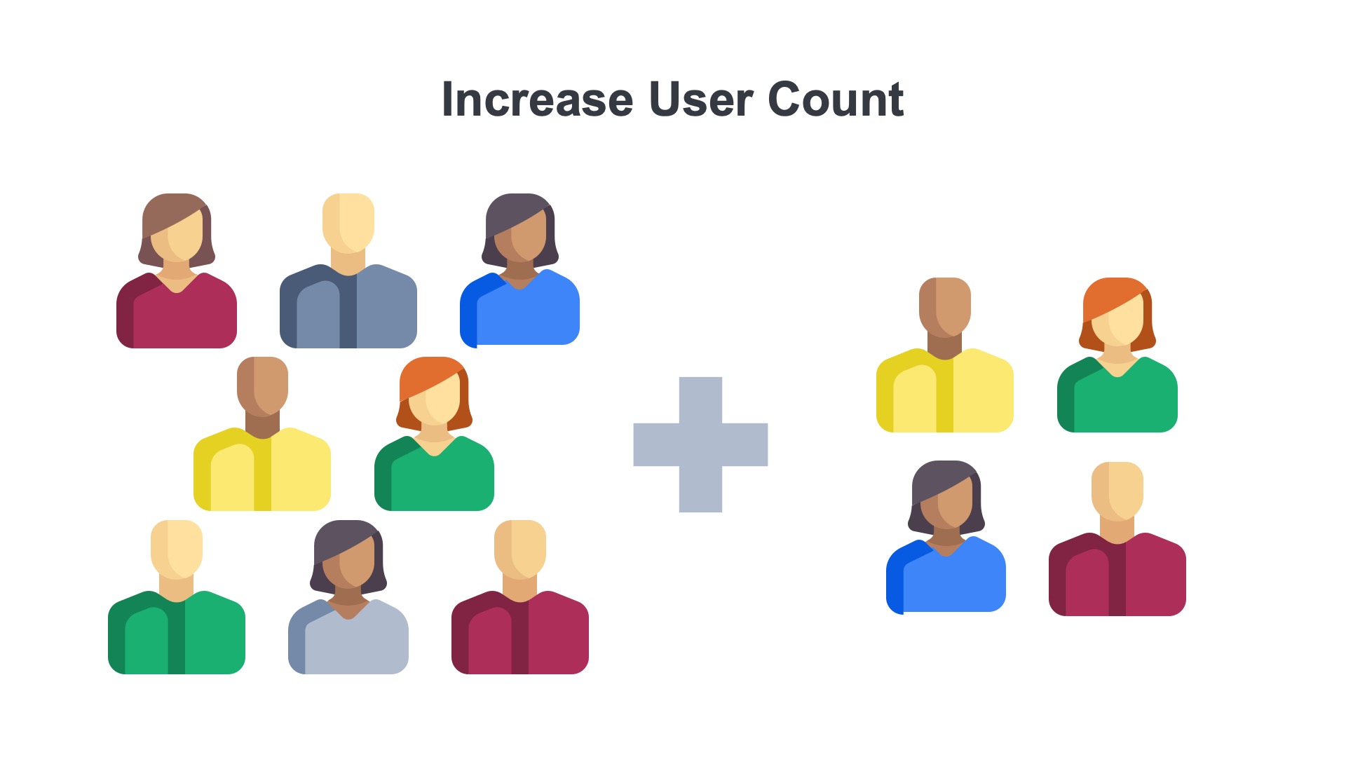 illustration showing an increase in the number of paying users for a saas application