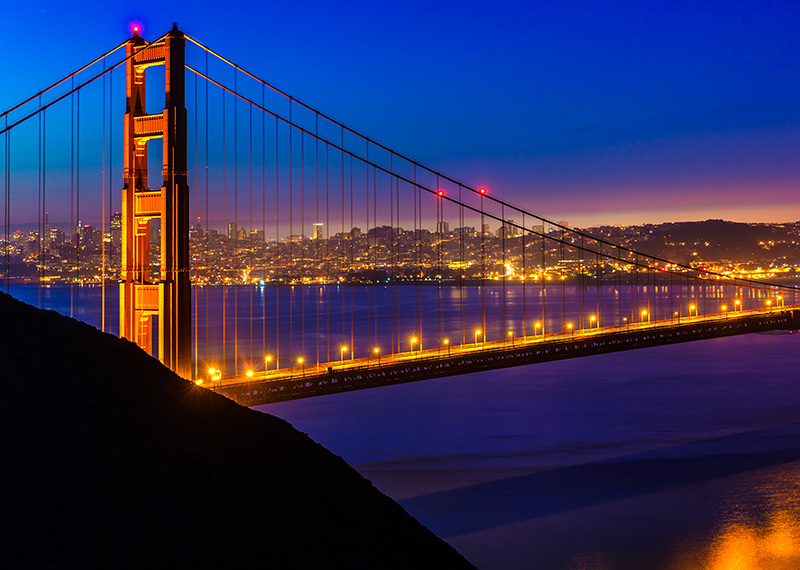 San Francisco city skyline viewed from SaaS Metrics Executive Summit 2025 event