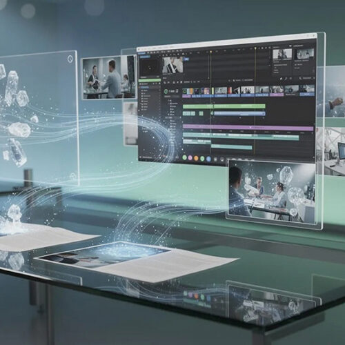 data flowing out of a computer screen