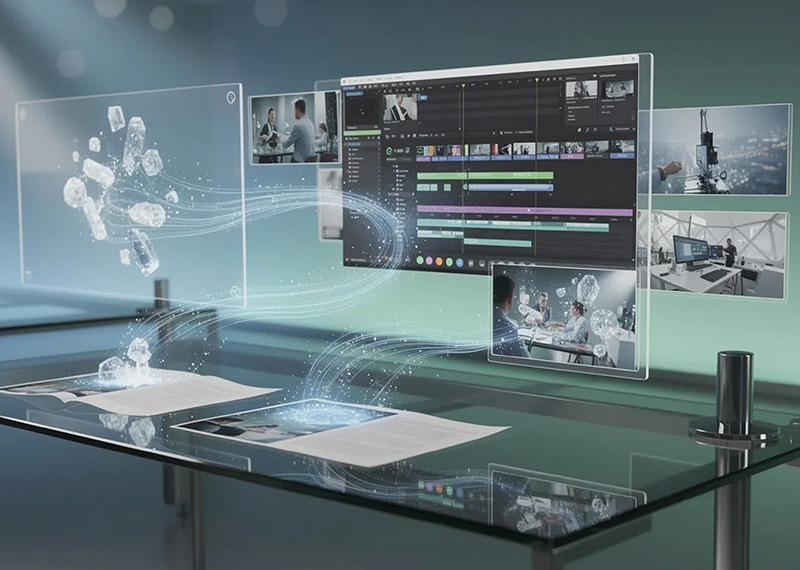 data flowing out of a computer screen